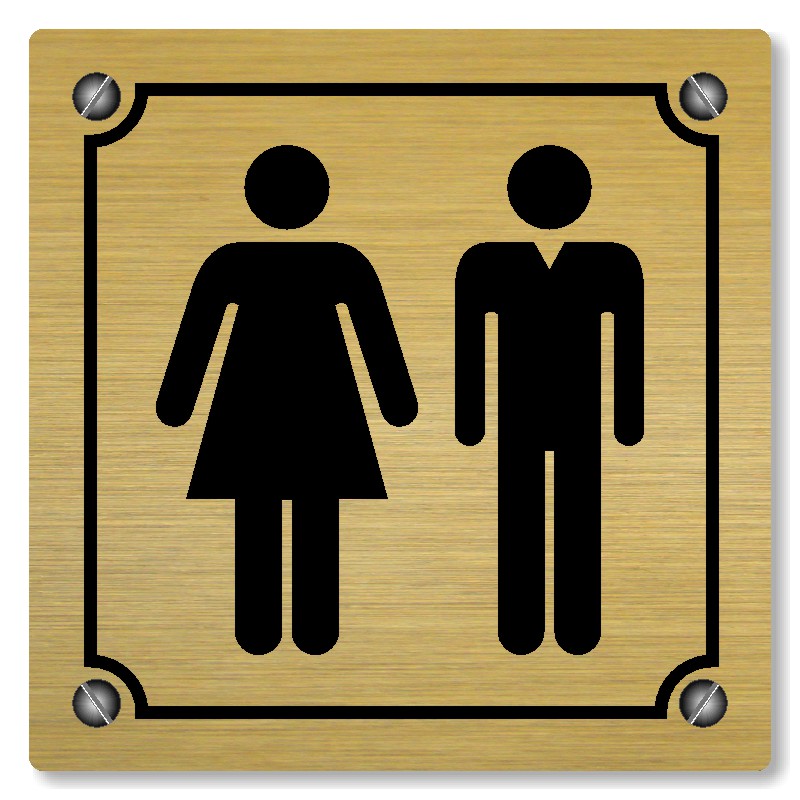 WC společné, 118x118mm, zlatá, Kansas